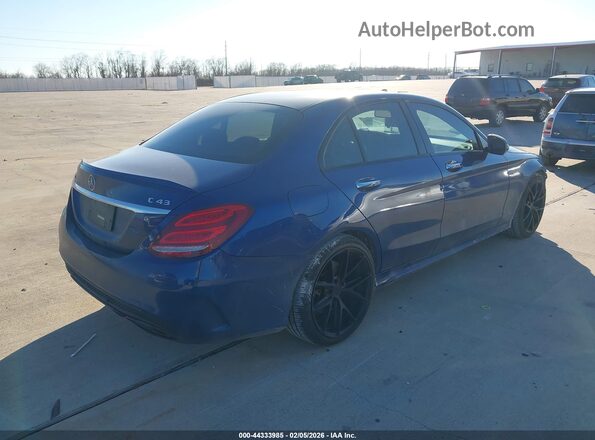 55SWF6EB0HU191002 2017 MERCEDES-BENZ AMG C 43 Blue უკანა მარჯვენა
