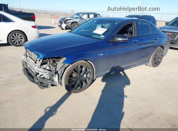55SWF6EB0HU191002 2017 MERCEDES-BENZ AMG C 43 Blue წინა მარცხენა ხედი სამი მეოთხედიდან
