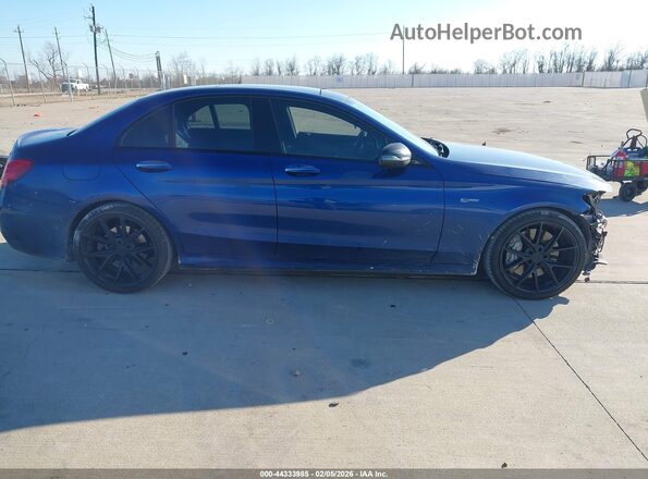 55SWF6EB0HU191002 2017 MERCEDES-BENZ AMG C 43 Blue უკანა სალონის ხედი