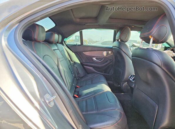 55SWF6EB0HU220448 2017 MERCEDES-BENZ C Gray უკანა სავარძლების ხედი