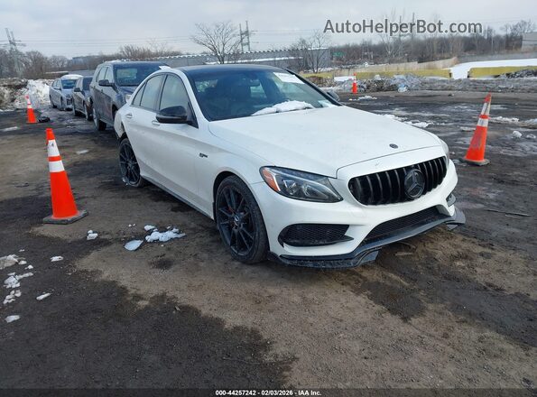 55SWF6EB7JU254568 2018 MERCEDES-BENZ AMG C 43 White Передня права чверть