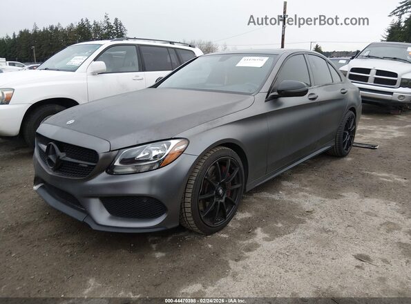55SWF6EB9JU243426 2018 MERCEDES-BENZ AMG C 43 Gray Vista tres cuartos delantera izquierda