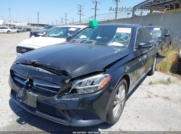 55SWF8DB1KU290870 2019 MERCEDES-BENZ C-CLASS Черный Передняя левая четверть