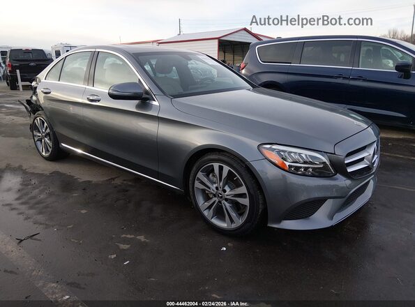 55SWF8DB4KU317043 2019 MERCEDES-BENZ C-CLASS Gray Передня права чверть