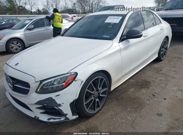 55SWF8DB6KU312586 2019 MERCEDES-BENZ C-CLASS White Przód lewy