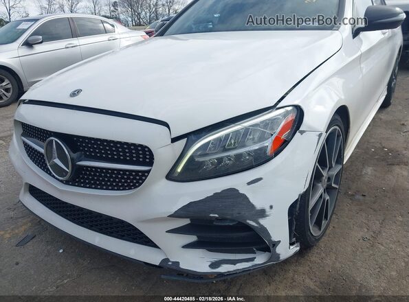 55SWF8DB6KU312586 2019 MERCEDES-BENZ C-CLASS White Widok z przodu