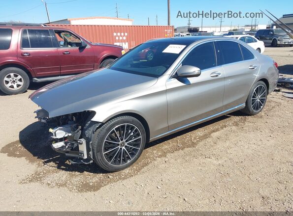 55SWF8DB8KU283253 2019 MERCEDES-BENZ C-CLASS Silver Առջևի ձախ երեք քառորդ տեսարան