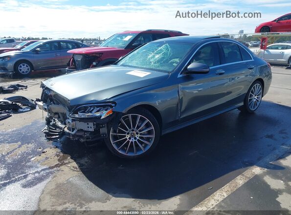 55SWF8DB8LU323560 2020 MERCEDES-BENZ C-CLASS Gray Առջևի ձախ երեք քառորդ տեսարան