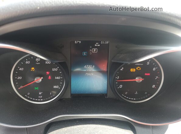 55SWF8EB0KU305633 2019 MERCEDES-BENZ C White Vista del cuadro de instrumentos