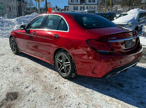 55SWF8EB6KU291964 2019 MERCEDES-BENZ C Red Tył lewy