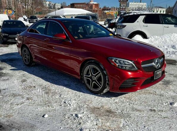 55SWF8EB6KU291964 2019 MERCEDES-BENZ C Red Przód prawy