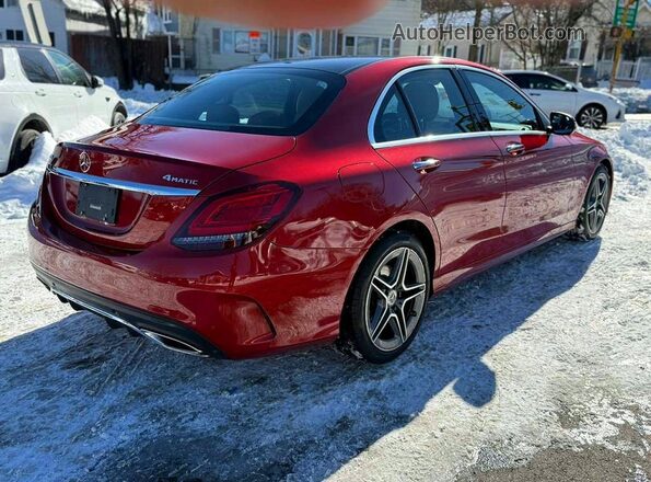 55SWF8EB6KU291964 2019 MERCEDES-BENZ C Red Tył prawy
