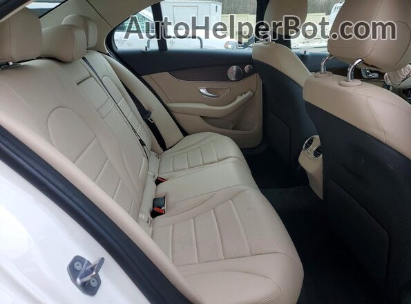 55SWF8EB9KU310815 2019 MERCEDES-BENZ C White Вид задніх сидінь