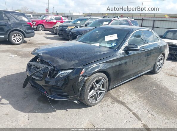 55SWF8EBXLU324353 2020 MERCEDES-BENZ C-CLASS Black წინა მარცხენა ხედი სამი მეოთხედიდან