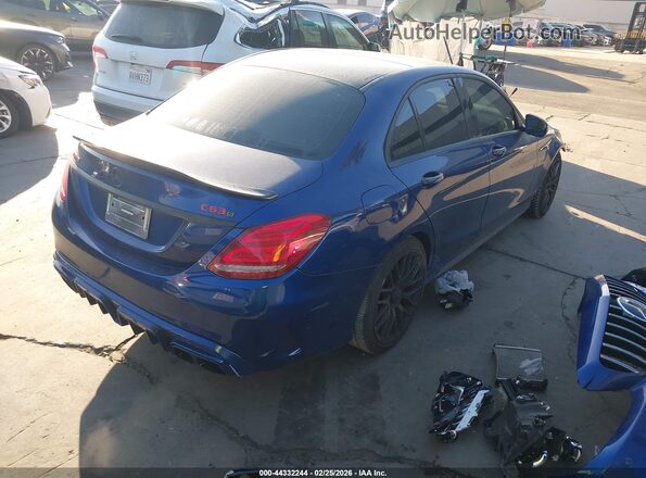 55SWF8HB1HU218120 2017 MERCEDES-BENZ AMG C 63 Синий Задняя правая четверть