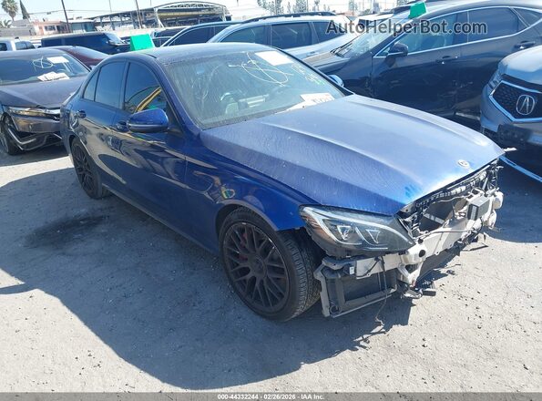 55SWF8HB1HU218120 2017 MERCEDES-BENZ AMG C 63 Синий Передняя правая четверть