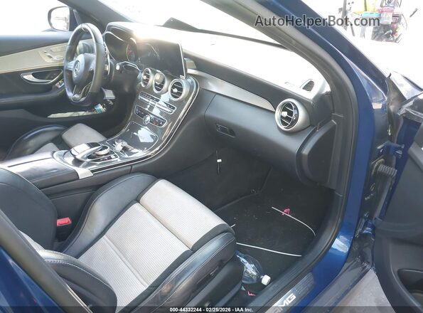 55SWF8HB1HU218120 2017 MERCEDES-BENZ AMG C 63 Синий Вид салона спереди