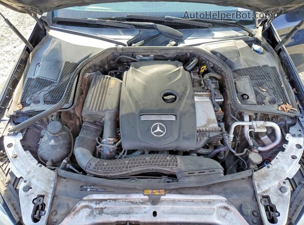 55SWF4KB3HU223918 2017 MERCEDES-BENZ C Blue Vista del compartimento del motor