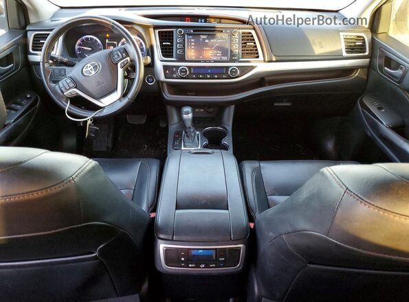 5TDKZRFHXKS560978 2019 TOYOTA HIGHLANDER Серый Вид щитка приборов