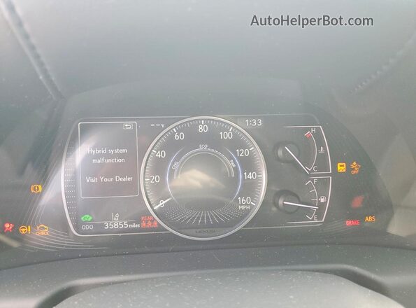 58AC21B18LU007833 2020 LEXUS ES Серебряный Вид щитка приборов