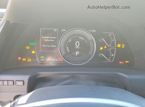 58ACA1C1XNU018093 2022 LEXUS ES Белый Вид щитка приборов