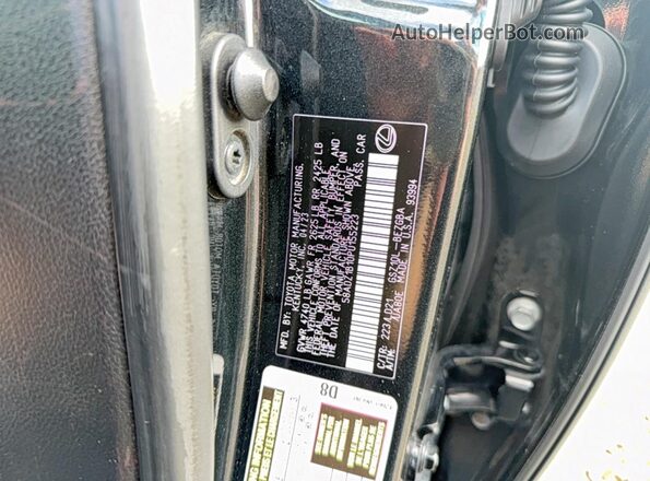 58ADZ1B10PU155223 2023 LEXUS ES Черный Вид задних сидений