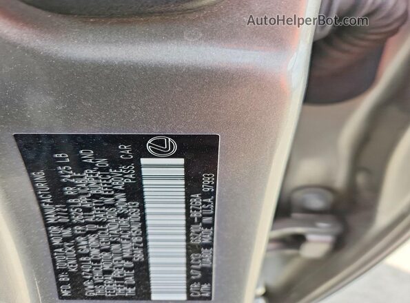 58AFZ1B15MU106913 2021 LEXUS ES Silver VIN sticker view