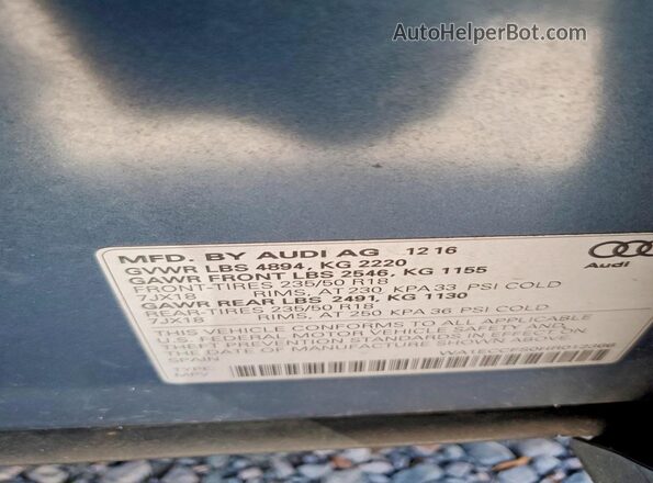 WA1ECCFS0HR012366 2017 AUDI Q3 Gray Панорамний вид салону 360°