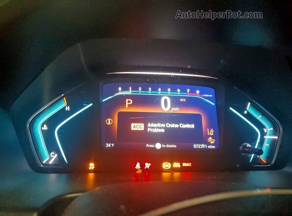 5FNRL6H55JB048436 2018 HONDA ODYSSEY Gray ხელსაწყოთა პანელის ხედი
