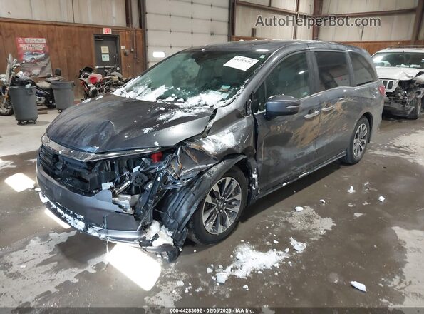 5FNRL6H69PB043337 2023 HONDA ODYSSEY Gray Front left