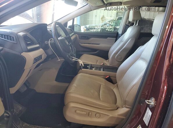 5FNRL6H77KB039224 2019 HONDA ODYSSEY Burgundy Widok wnętrza z przodu