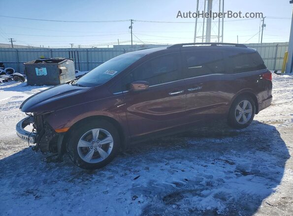 5FNRL6H77KB039224 2019 HONDA ODYSSEY Burgundy Przód lewy