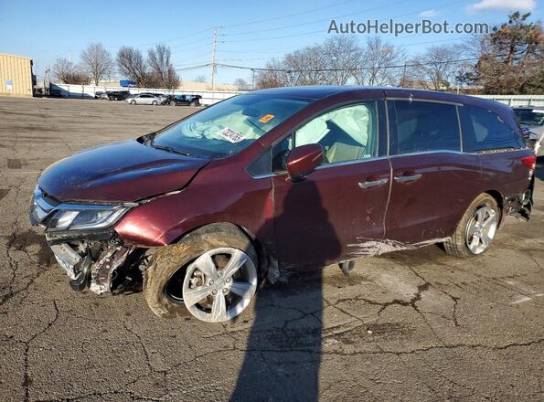 5FNRL6H77KB138299 2019 HONDA ODYSSEY Burgundy Vista tres cuartos delantera izquierda