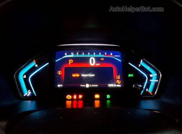 5FNRL6H79KB111072 2019 HONDA ODYSSEY White Widok zestawu wskaźników