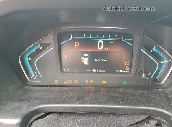 5FNRL6H82KB051449 2019 HONDA ODYSSEY Черный Вид щитка приборов