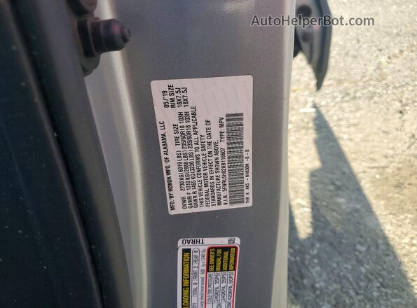 5FNRL6H82KB116607 2019 HONDA ODYSSEY Серый Вид подкапотного пространства