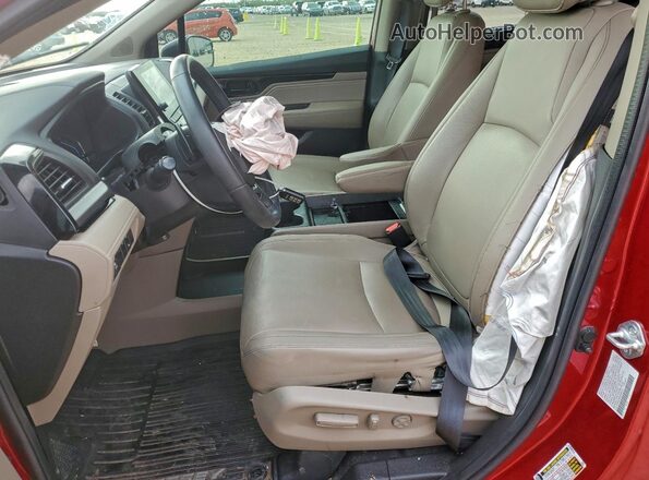 5FNRL6H83NB058253 2022 HONDA ODYSSEY Красный Вид салона спереди