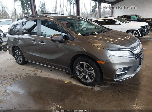 5FNRL6H85JB010540 2018 HONDA ODYSSEY Gray Delantero derecho