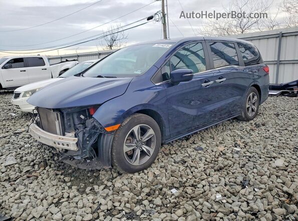 5FNRL6H85JB020985 2018 HONDA ODYSSEY Blue Передня ліва чверть