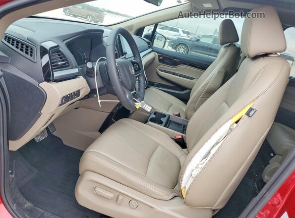 5FNRL6H88NB066932 2022 HONDA ODYSSEY Красный Вид салона спереди