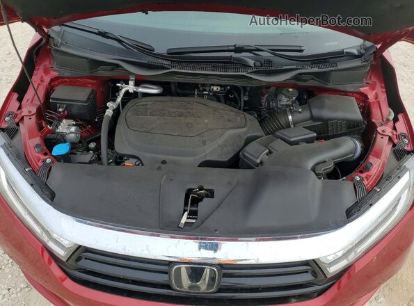 5FNRL6H88NB066932 2022 HONDA ODYSSEY Красный Вид подкапотного пространства