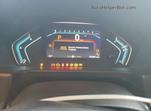 5FNRL6H95KB014100 2019 HONDA ODYSSEY White Widok zestawu wskaźników