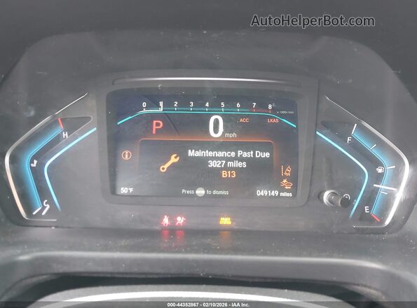 5FNRL6H96LB069981 2020 HONDA ODYSSEY Белый Вид задних сидений