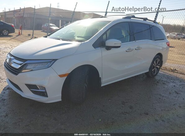 5FNRL6H99JB050595 2018 HONDA ODYSSEY White წინა მარცხენა ხედი სამი მეოთხედიდან