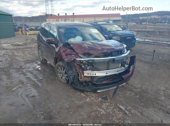5FNYF5H34KB015683 2019 HONDA PILOT Темно-бордовый Передняя правая четверть