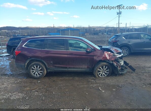 5FNYF5H34KB015683 2019 HONDA PILOT Темно-бордовый Вид щитка приборов
