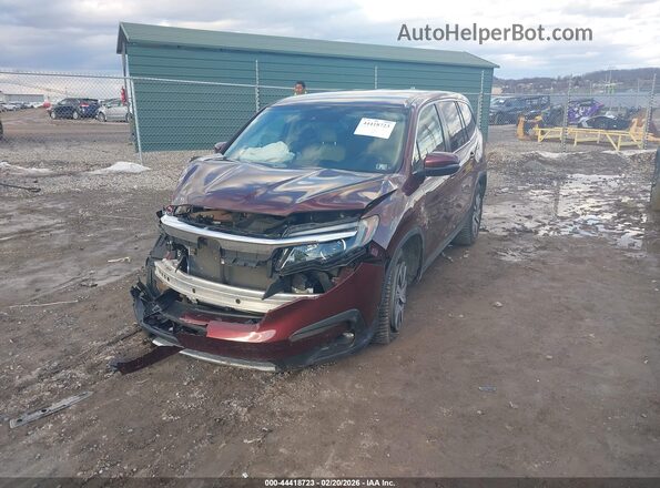 5FNYF5H34KB015683 2019 HONDA PILOT Темно-бордовый Передняя левая четверть