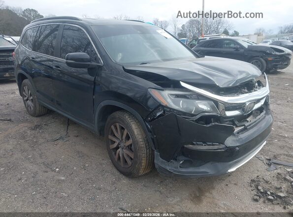 5FNYF5H57KB041339 2019 HONDA PILOT Черный Передняя правая четверть