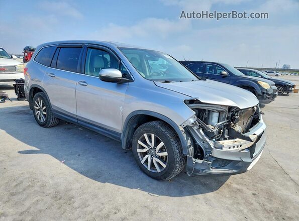 5FNYF5H58KB000735 2019 HONDA PILOT Серебряный Передняя правая четверть