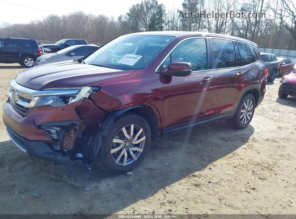 5FNYF5H5XMB039670 2021 HONDA PILOT Красный Передняя левая четверть